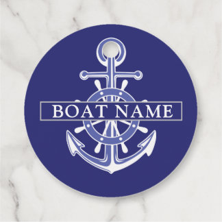 Custom boat captain name navy nautical sailor  フェイバータグ