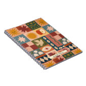 Custom Bohemian Celestial Patchwork Mystical ノートブック (右側)