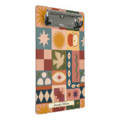 Custom Bohemian Celestial Patchwork Mystical ミニクリップボード (アングル)