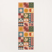 Custom Bohemian Celestial Patchwork Mystical ヨガマット (裏面)