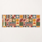 Custom Bohemian Celestial Patchwork Mystical ヨガマット (正面(横))