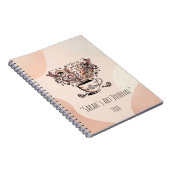 Custom Boho Botanical Coffee Art Spiral Journal ノートブック (右側)