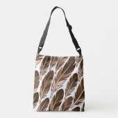 Custom Boho Feather Monogram Cross-Body Bag  クロスボディバッグ (裏面)