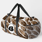 Custom Boho Feather Monogram Large Duffel Bag ダッフルバッグ (右コーナー)