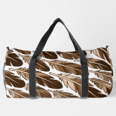 Custom Boho Feather Monogram Large Duffel Bag ダッフルバッグ (裏面)