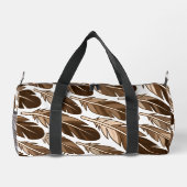 Custom Boho Feather Monogram Small Duffel Bag  ダッフルバッグ (裏面)