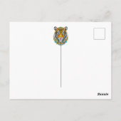 Custom Boho Hippie Floral Year of the Tiger  ポストカード (裏面)