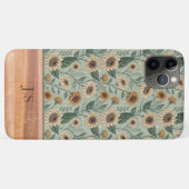 Custom Boho Sunflowers Wood Effect Case-Mate iPhoneケース (裏面(横))