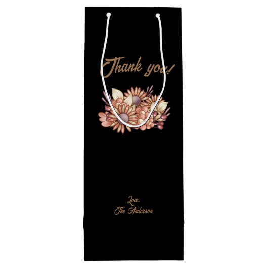 Custom Boho Thank you!  ワインギフトバッグ (裏面)