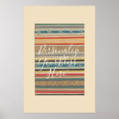 CUSTOM Bold Geometric Japanese Pattern Print ポスター (正面)