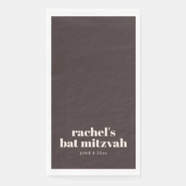 Custom Bold Typography Modern Brown Bat Mitzvah