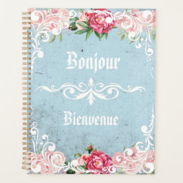 Custom Bonjour Bienvenue Romantic frenchy artwork プランナー手帳