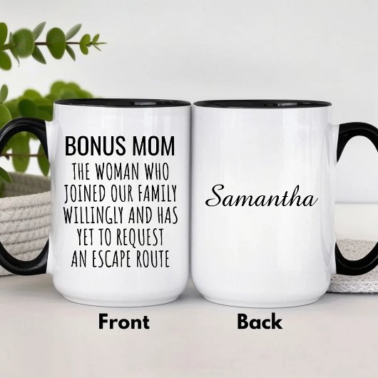 Custom Bonus Mom Definition Funny Stepmother Gift  マグカップ