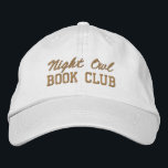 Custom Book Club Name 刺繍入りキャップ<br><div class="desc">Show off your love of reading (and your favorite reading crew) with this custom embroidered book club hat! Personalized with your book club name or any custom text, this hat is the perfect blend of cozy, casual, and bookish style. Use Zazzle’s easy design tools to choose your preferred fonts and...</div>