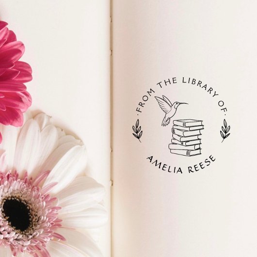 Custom Book From the Library of Hummingbird セルフインキングスタンプ