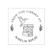 Custom Book From the Library of Hummingbird ラバースタンプ (インプリント)