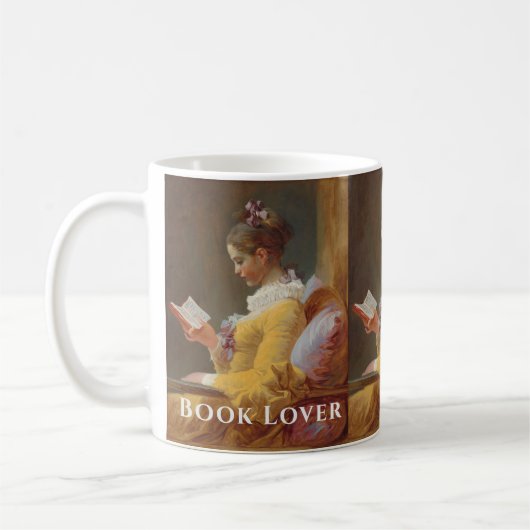 Custom Book Lover Mug – Fragonard Art コーヒーマグカップ (左)