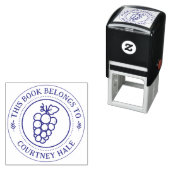 Custom Book Stamp | Handwritten Grape Round セルフインキングスタンプ (インサイチュ)