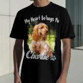 Custom bootleg Typography Name My Heart Belongs To Tシャツ