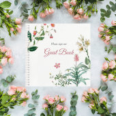 Custom Botanical Wedding Guest Book ノートブック