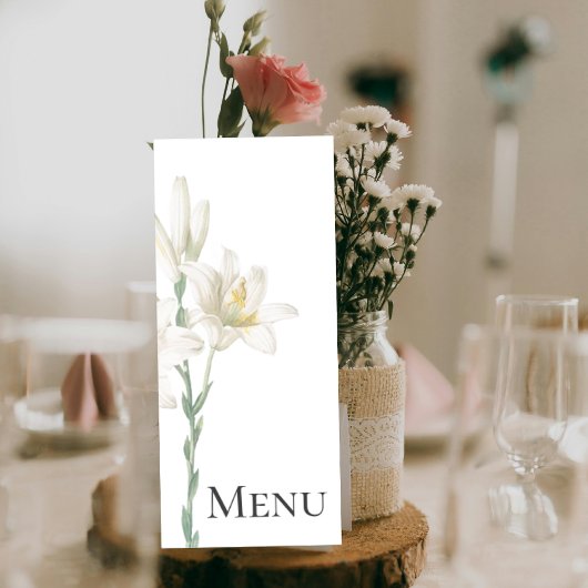 Custom Botanical Wedding Menu メニュー