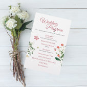 Custom Botanical Wedding Program