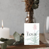 Custom Botanical Wedding Table Number テーブルナンバー