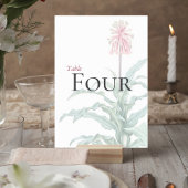 Custom Botanical Wedding Table Number テーブルナンバー