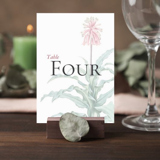 Custom Botanical Wedding Table Number テーブルナンバー