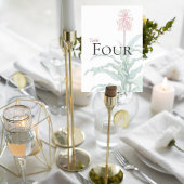 Custom Botanical Wedding Table Number テーブルナンバー