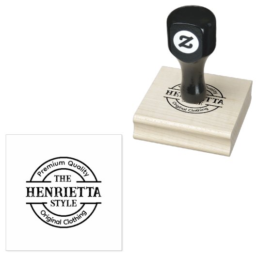 Custom Boutique Style Round Logo Rubber Stamp ラバースタンプ (押印)
