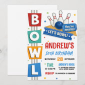 Custom Bowling Party 招待状 (正面/裏面)