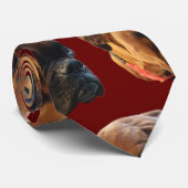 Custom Boxer Dog Puppy Photo Burgundy ネクタイ (ロール)