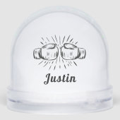 Custom Boxing Gloves Snow Globe Gift (裏面)