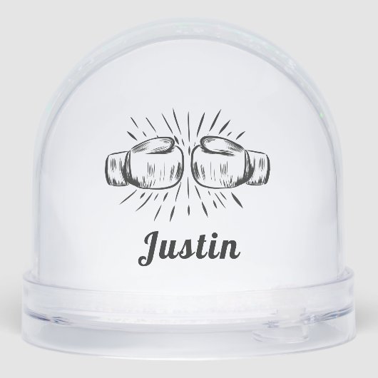 Custom Boxing Gloves Snow Globe Gift (裏面)