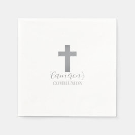 Custom Boys Cross Communion Collection  スタンダードカクテルナプキン