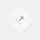 Custom Boys Cross Communion Collection  スタンダードカクテルナプキン (角)
