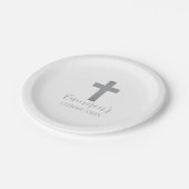 Custom Boys Cross Communion Collection ペーパープレート (アングル)