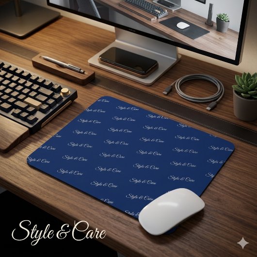 Custom Brand Pattern Navy Mouse Pad Office Accesso マウスパッド