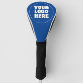 Custom Branded Business Logo Cobalt Blue ゴルフヘッドカバー (正面)