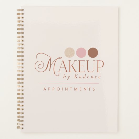 Custom Branded Makeup Artist Appointment Planner プランナー手帳 (正面)