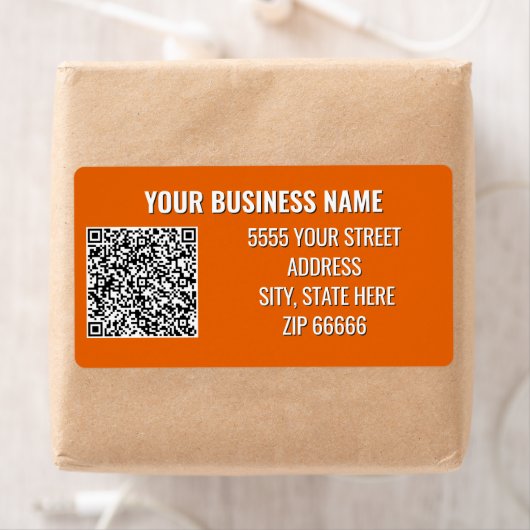 Custom Branded QR Code Name Address Labels Example ラベル (インサイチュ)
