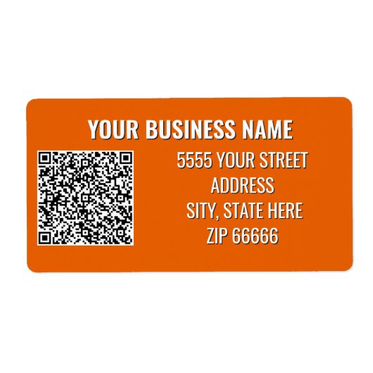 Custom Branded QR Code Name Address Labels Example ラベル (正面)
