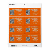 Custom Branded QR Code Name Address Labels Example ラベル (フルシート)