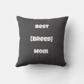 Custom [Breed] Mom Personalised Pillow - Dark Grey クッション (裏面)
