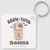 Custom Brew-tiful Teacher Halloween キーホルダー (裏面)