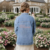 Custom Bridal Denim Jacket | Blush Pink & Ivory デニムジャケット