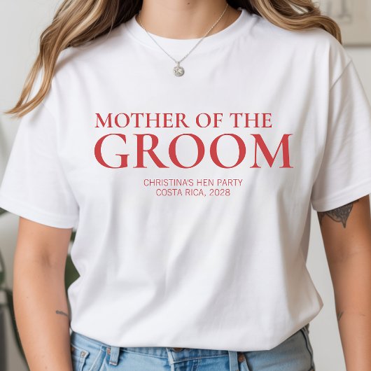 Custom Bridal Party Shirt for Mother of the Groom Tシャツ