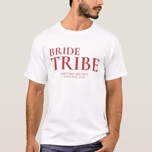 Custom Bridal Party Shirt Gift for Bride Tribe Tシャツ (正面)
