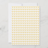 Custom Bridal Shower Gold Hearts Invitation (裏面)